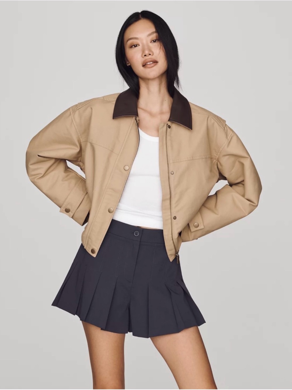 NWT; Pilcro Khaki 100% Cotton Utility Jacket - Picture 6 of 6